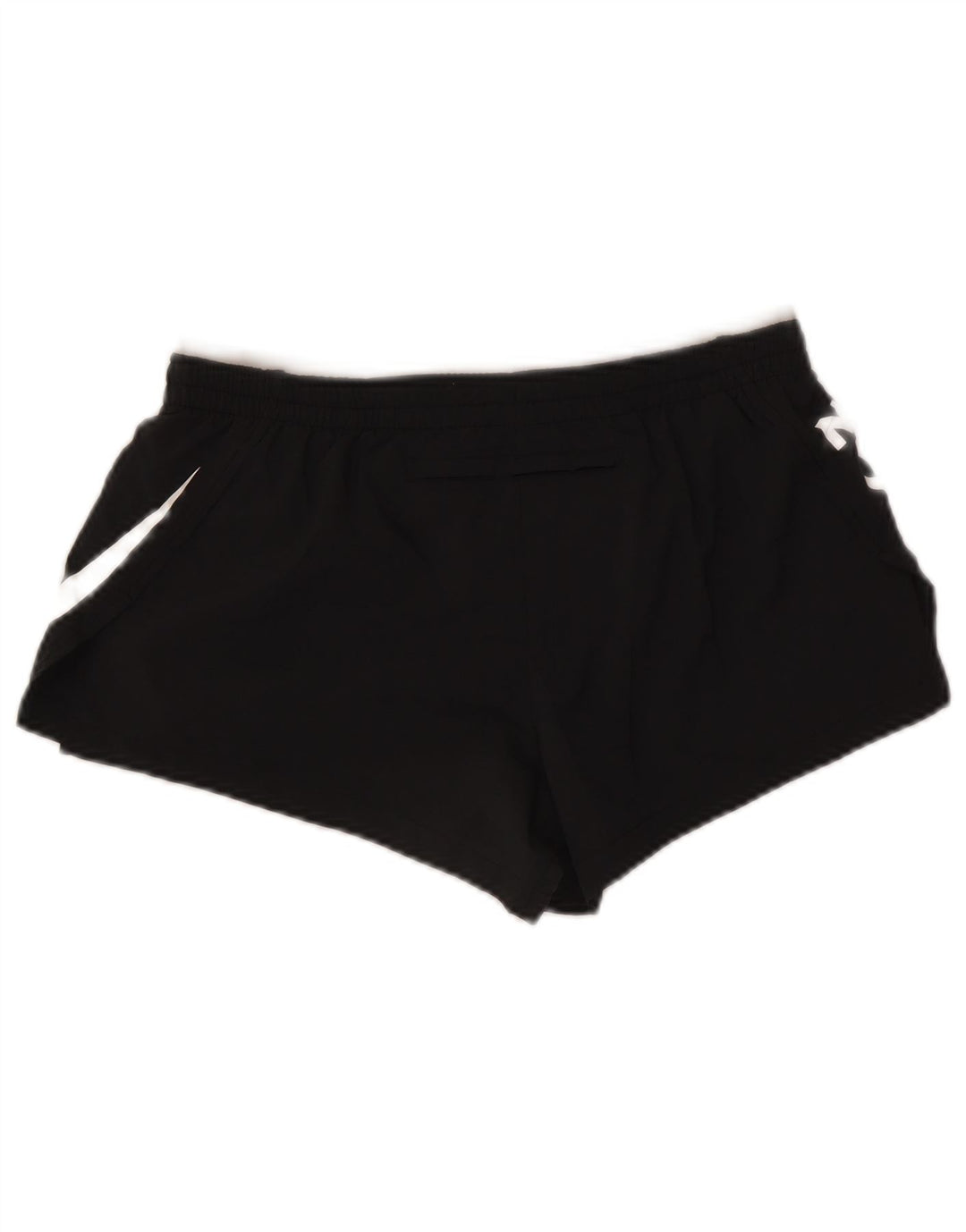 Nike Dame Dri Fit grafiske sportsshorts UK 12 Medium Sort Polyester