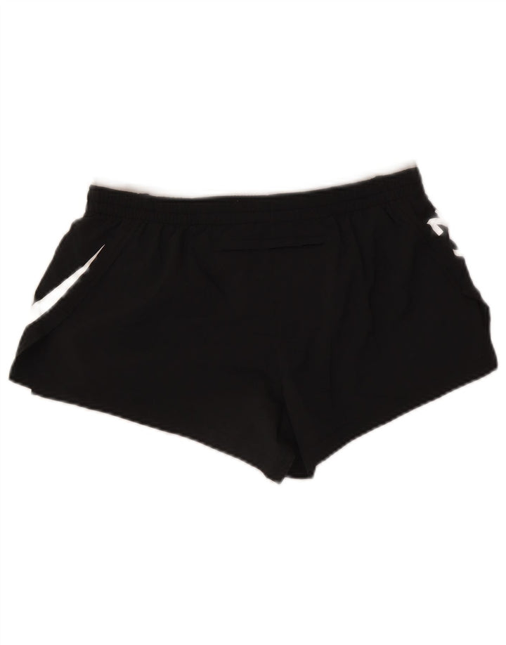 Nike Dame Dri Fit grafiske sportsshorts UK 12 Medium Sort Polyester