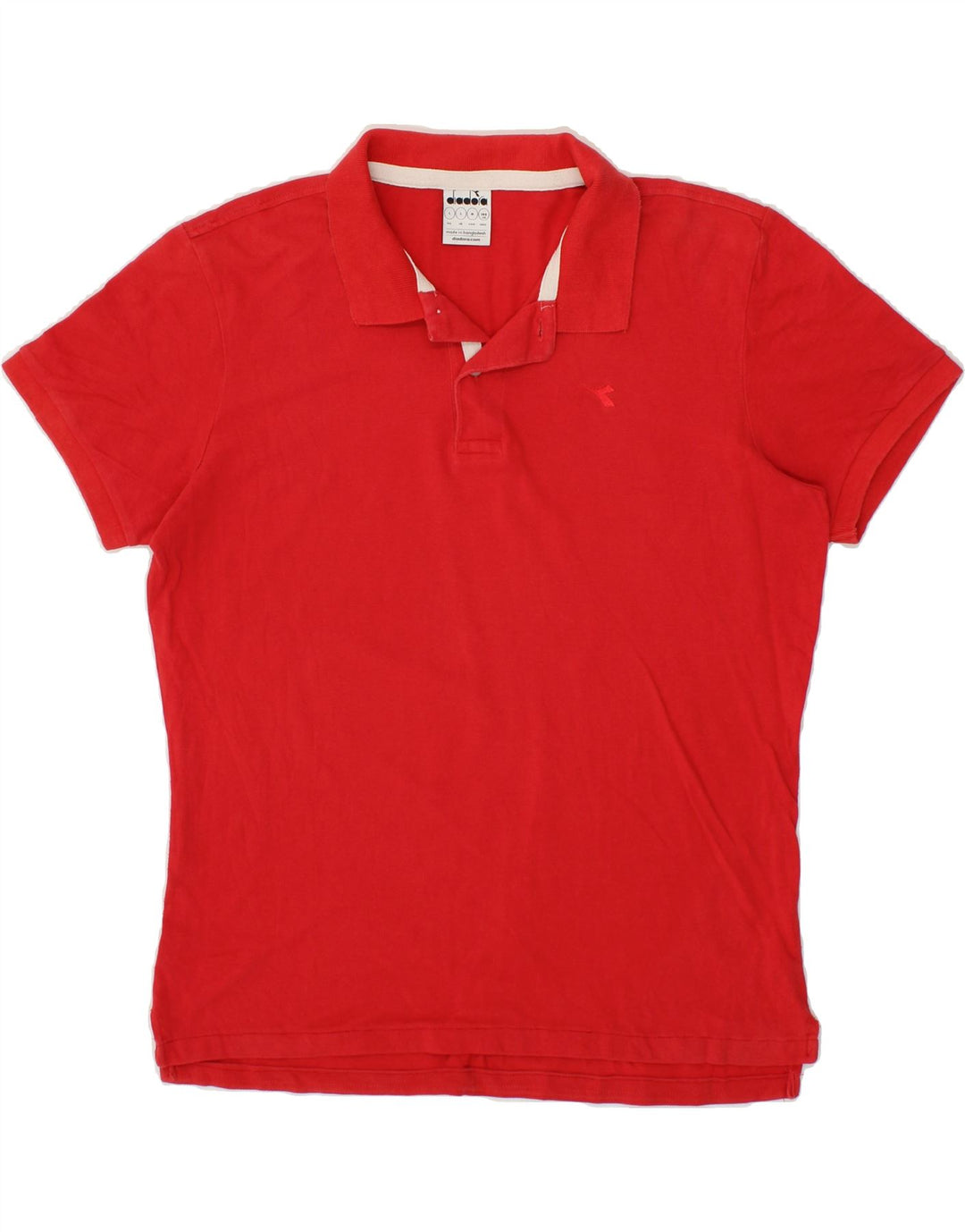 DIADORA Mens Polo Shirt Large Red Vintage Diadora and Second-Hand Diadora from Messina Hembry 