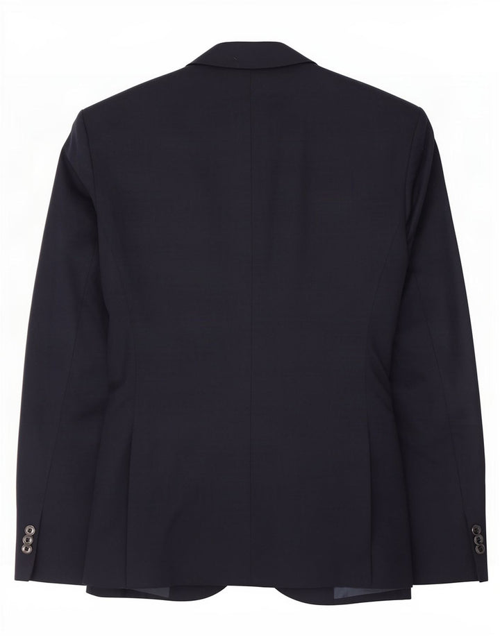 Zara Herre 2-knaps blazerjakke UK 38 Medium Navy Blue Polyester