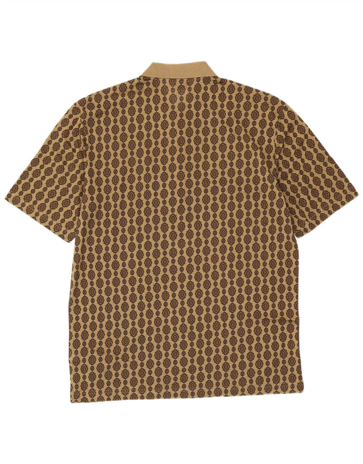 Rodrigo Herre Polo Shirt IT 50 Medium Khaki Geometrisk Bomuld