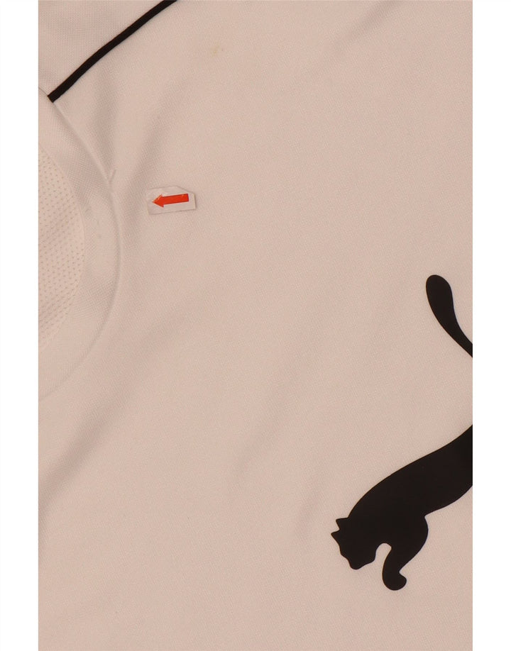Puma Herre Grafisk T-Shirt Top Medium Hvid Polyester
