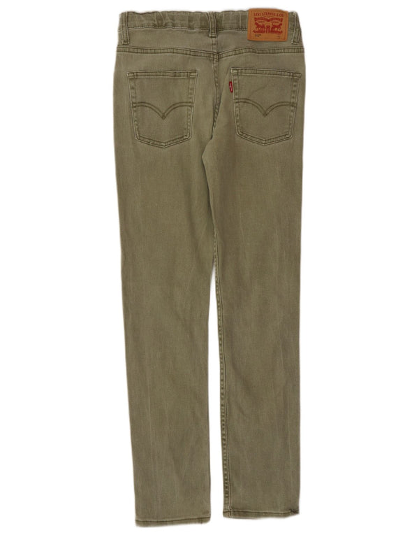 Levi's Boys 512 Slim Tapered Jeans 13-14 år W28 L29 Khaki Cotton