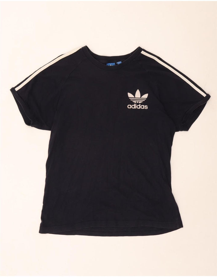 Adidas Herre T-Shirt Top Stor Sort Bomuld