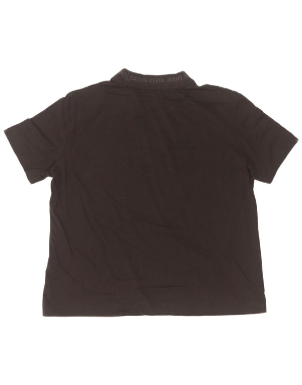 Calvin Klein Jeans Womens Graphic T-Shirt Top UK 18 XL Black Cotton