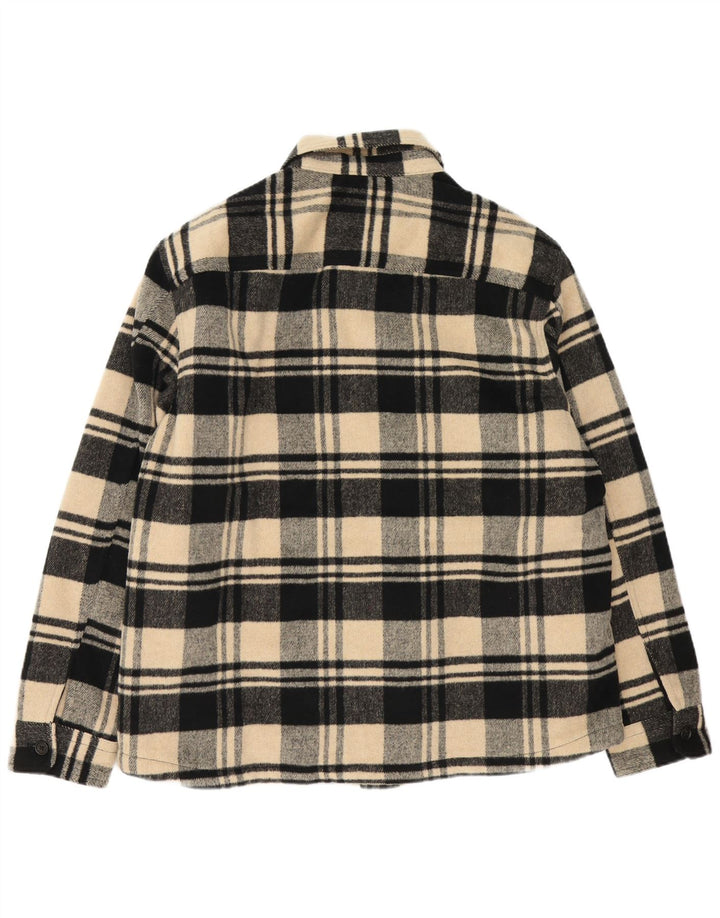 Marks & Spencer Herre Oversized Oversize Flanellskjorte XL Beige Ternet