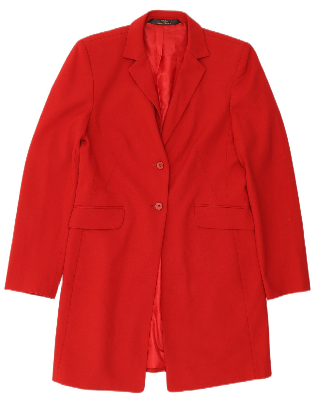 Marks & Spencer Dame St. Michael Longline Blazer Jacket UK 8 Small Red