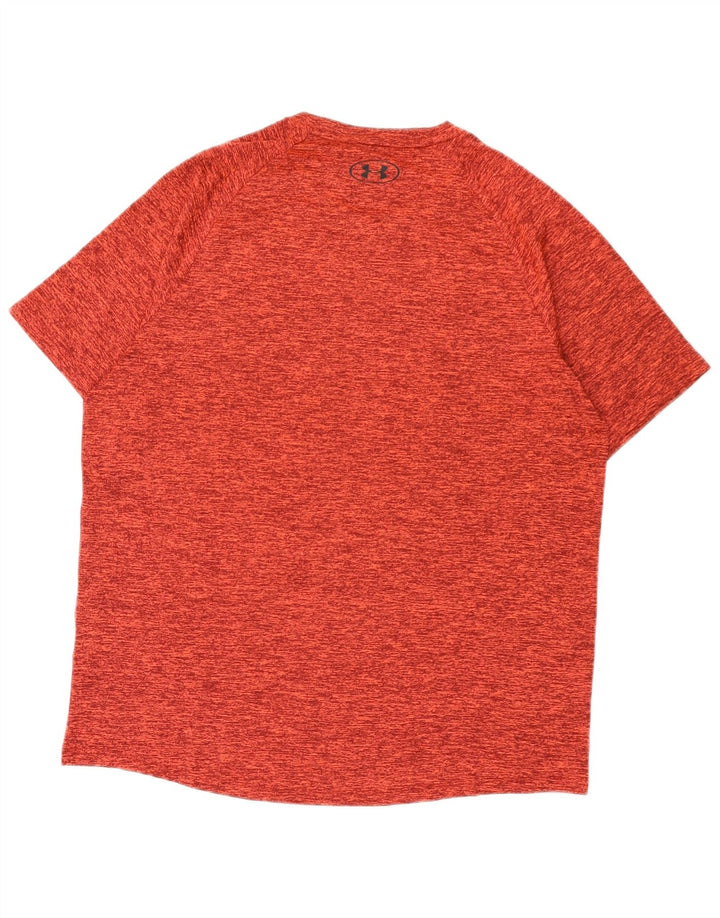 Under Armour Herre T-Shirt Top Medium Rød Flecked