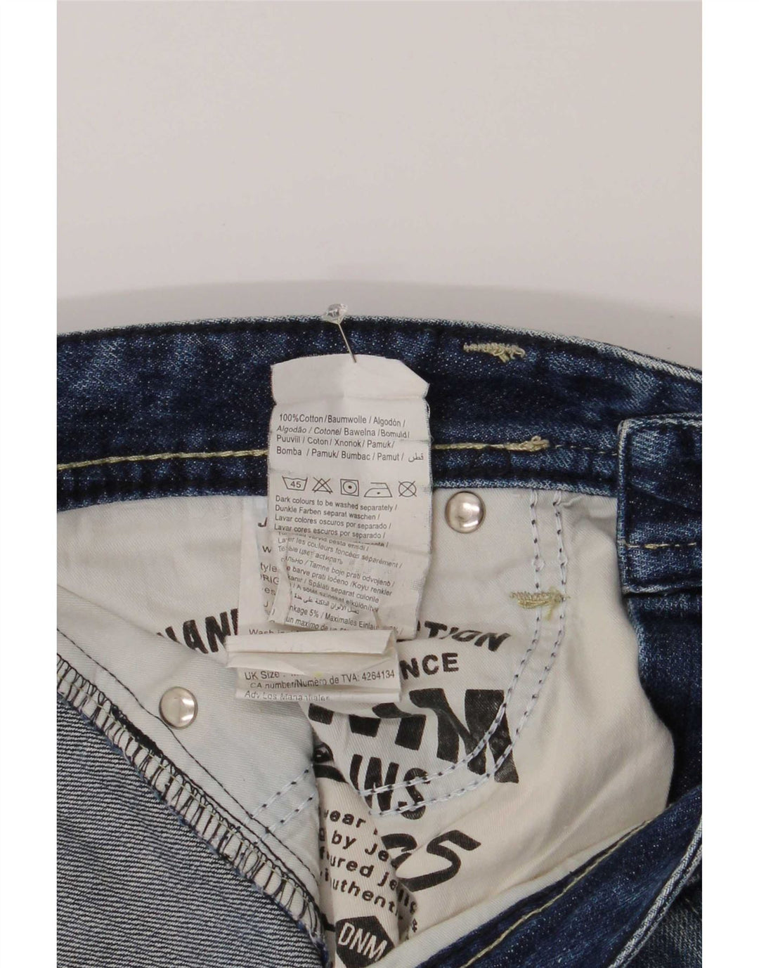 Jack & Jones denimshorts til mænd W36 Stor blå bomuld