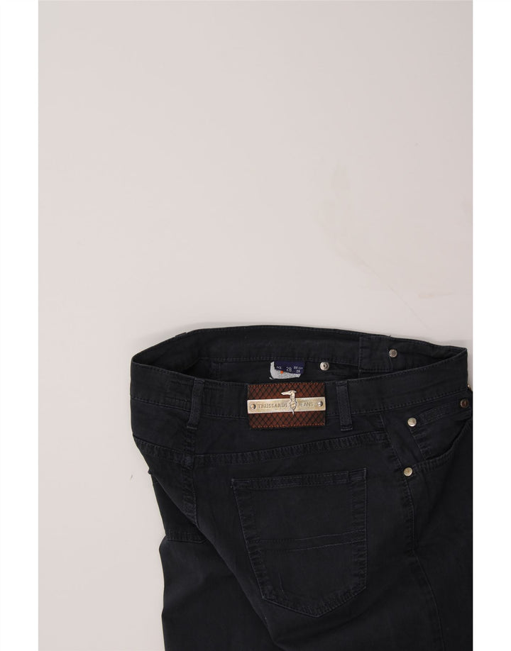 TRUSSARDI Womens Straight Jeans W26 L30  Navy Blue Cotton Vintage Trussardi and Second-Hand Trussardi from Messina Hembry 