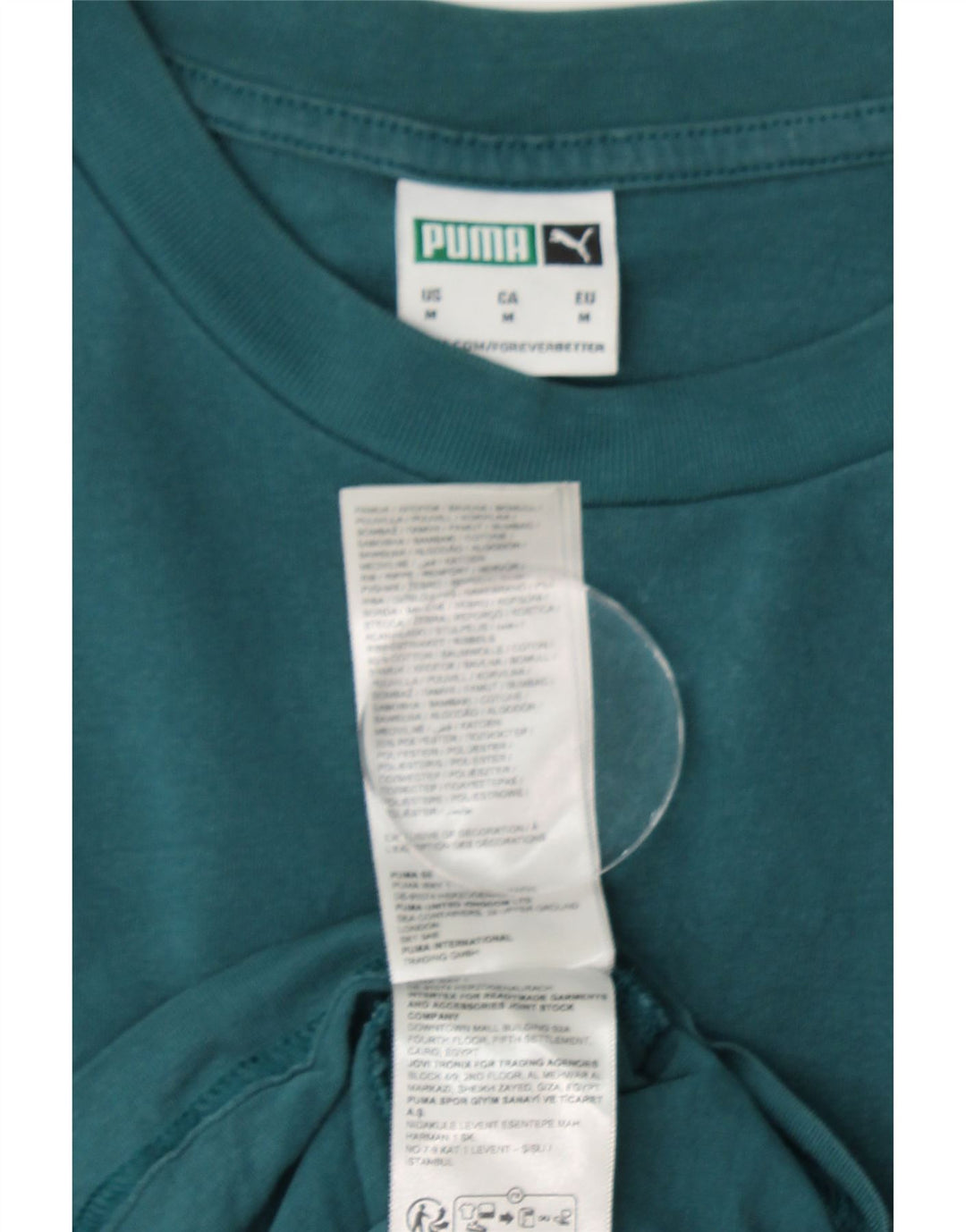 PUMA Grafisk T-shirt til mænd, mellemgrøn bomuld