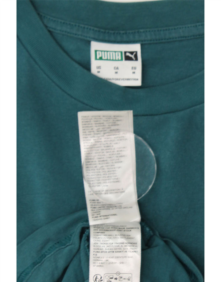 PUMA Grafisk T-shirt til mænd, mellemgrøn bomuld
