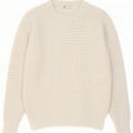 Zara Herre Crew Neck Jumper Sweater Medium White Polyester