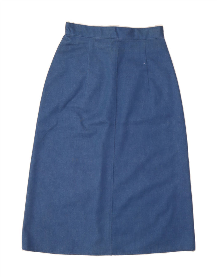 VINTAGE Womens Denim Skirt W24 XS Blue Vintage Vintage and Second-Hand Vintage from Messina Hembry 