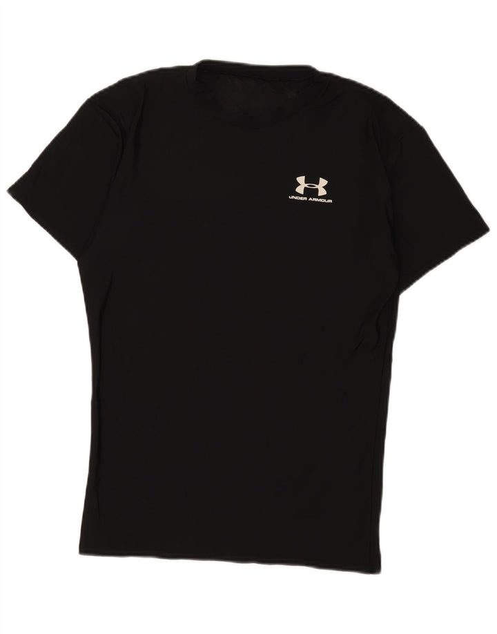 Under Armour Herre T-Shirt Top Lille Sort Bomuld