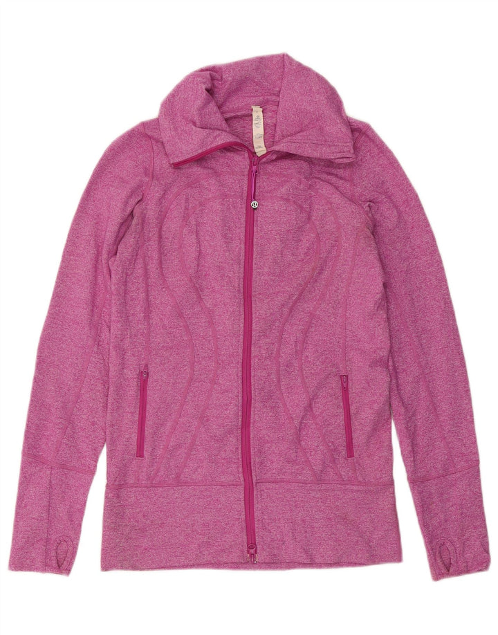 Lululemon træningsdragt topjakke til kvinder US 6 Medium Pink Flecked Polyester