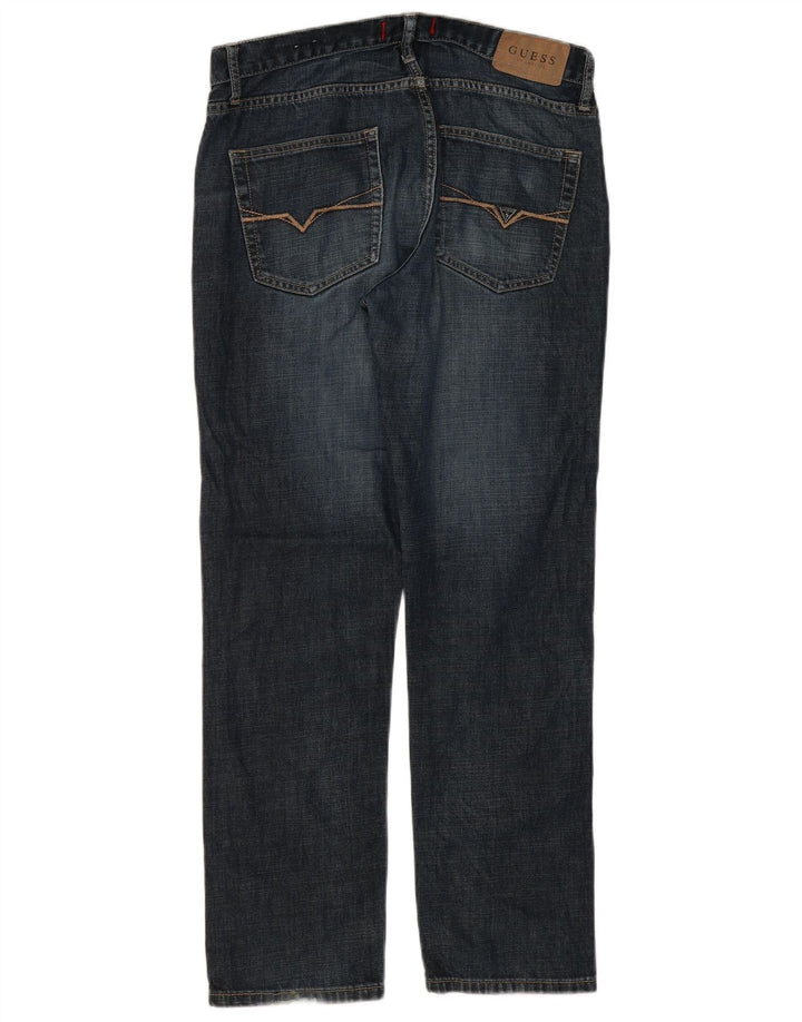 Guess Straight Jeans til mænd W31 L30 Blå Bomuld