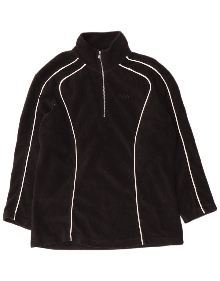FILA Dame Fleece Jumper IT 44 Medium Sort Polyester