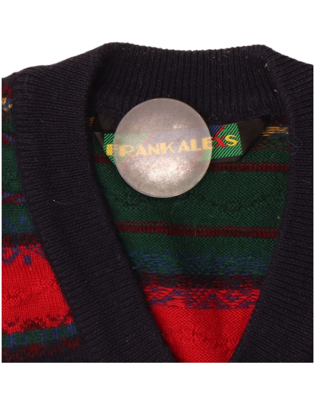 Frank Alexs Herrevest Tank Top IT 50 Medium Flerfarvet Stribet Uld