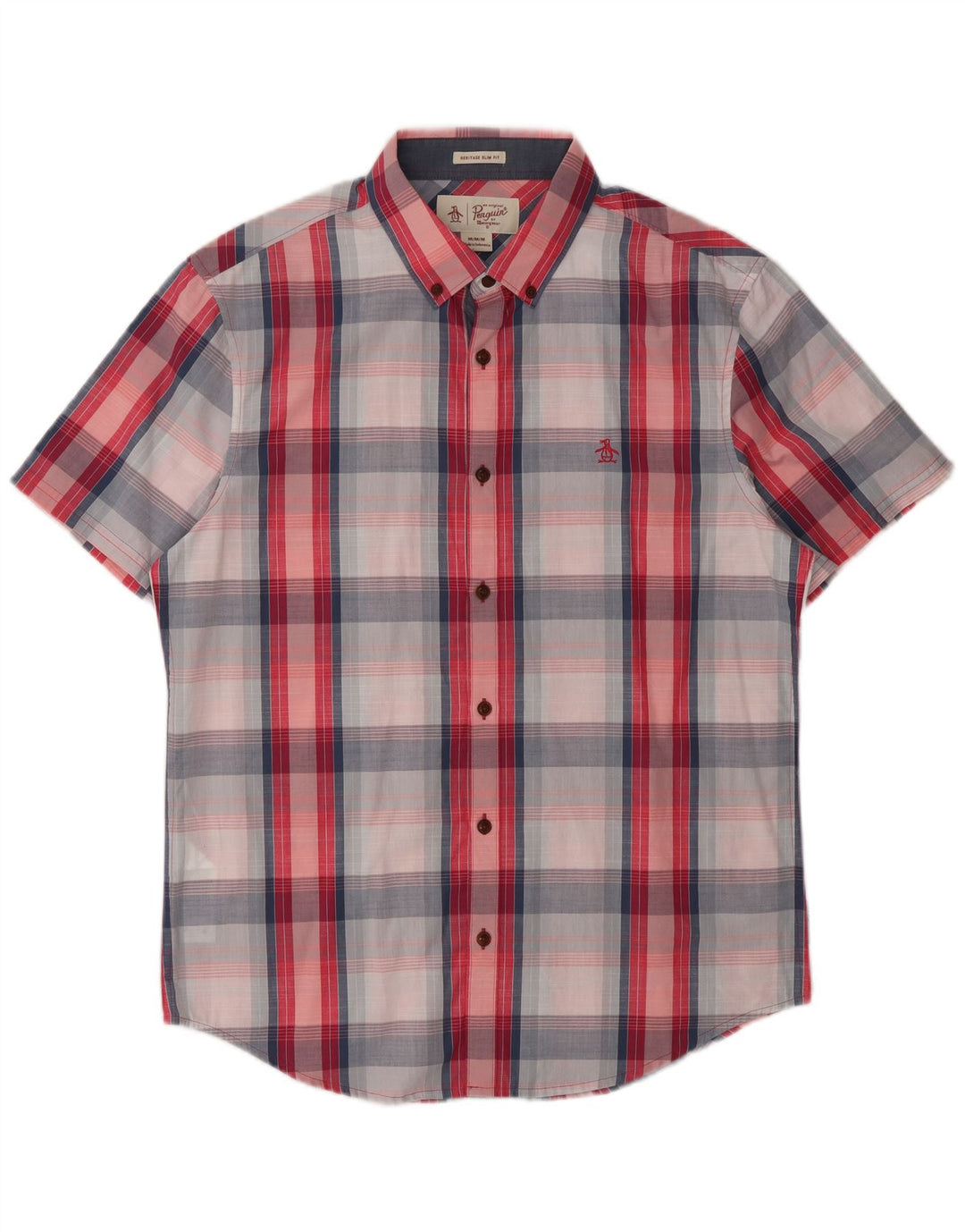 Penguin Heritage kortærmet skjorte medium flerfarvet plaid