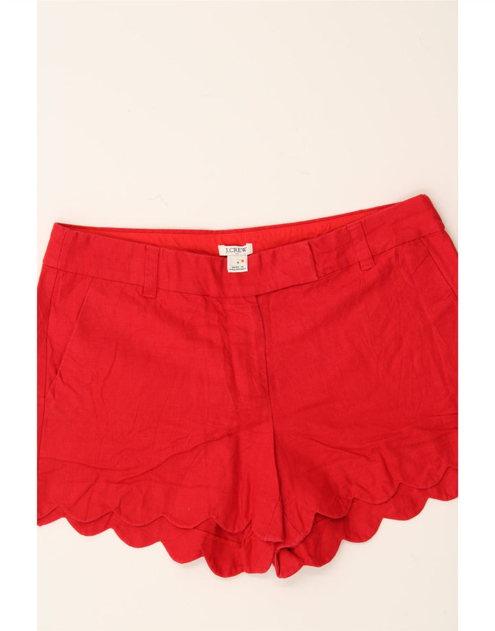 J. CREW Womens Chino Shorts US 6 Medium W30  Red Linen Vintage J. Crew and Second-Hand J. Crew from Messina Hembry 