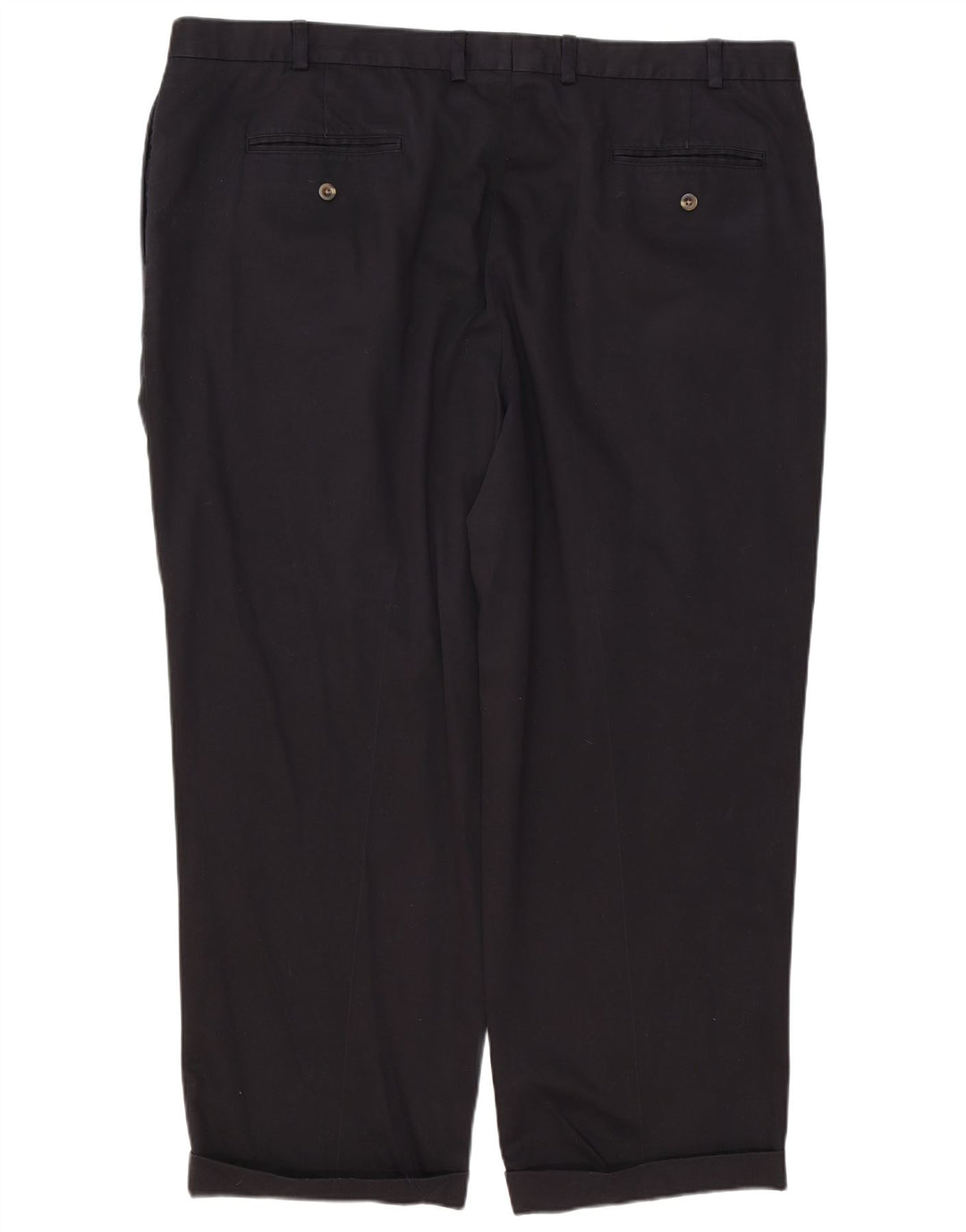 L.L.BEAN Mens Pegged Chino Trousers W46 L29 Navy Blue Cotton