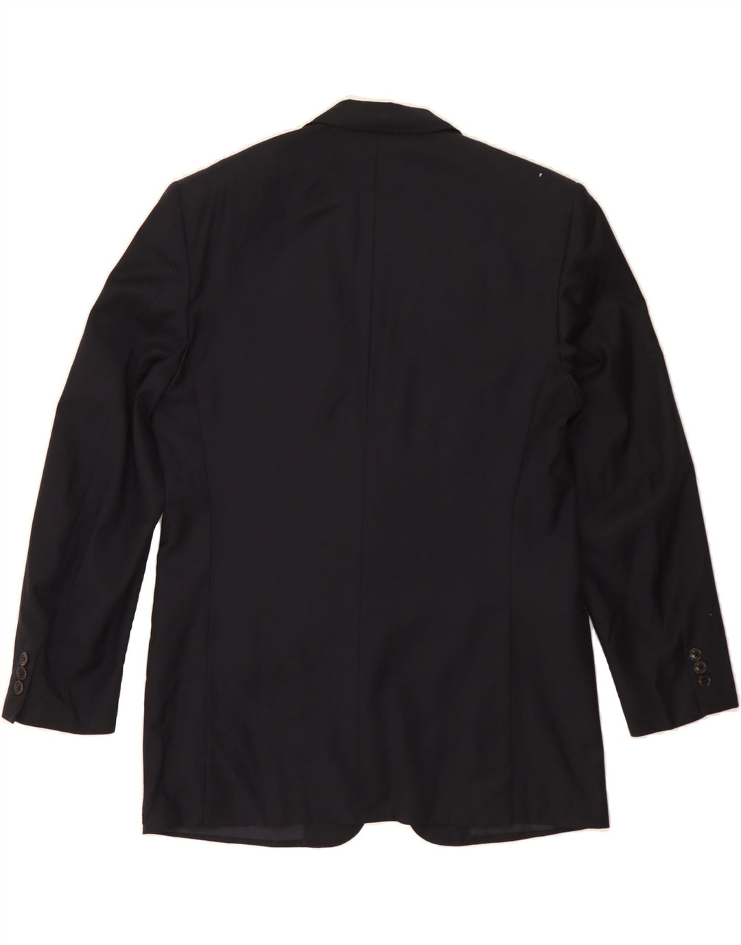 TRUSSARDI Mens 2 Button Blazer Jacket IT 50 Large Navy Blue Virgin Wool Vintage Trussardi and Second-Hand Trussardi from Messina Hembry 