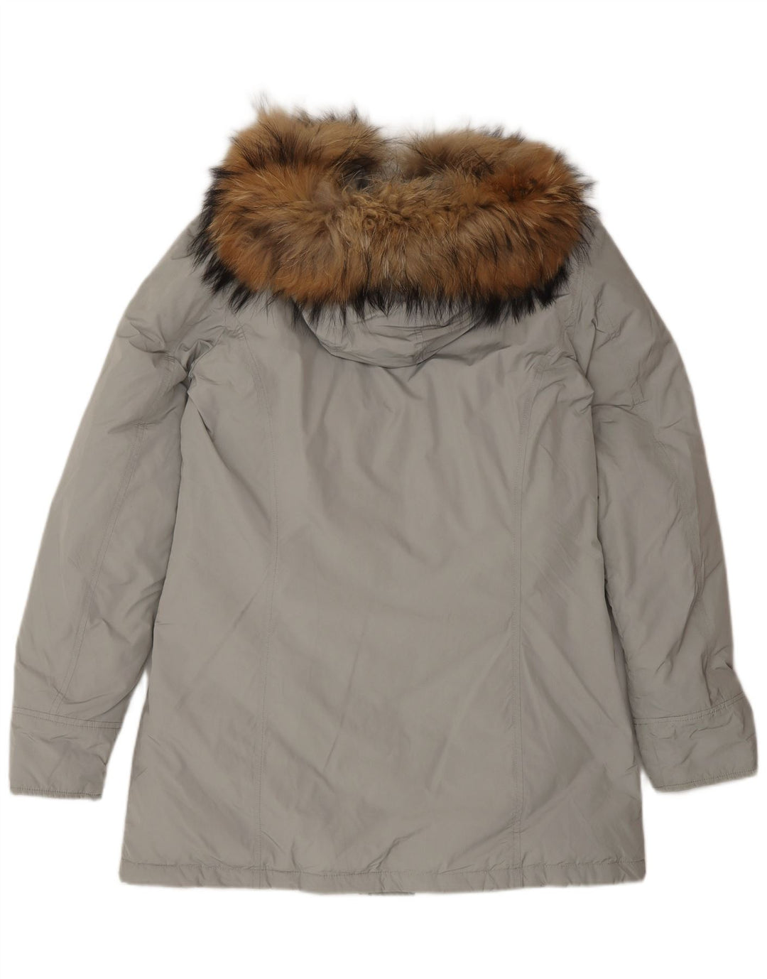 Woolrich Dame Hooded Parka Jacket UK 16 Large Grå Polyester Winter