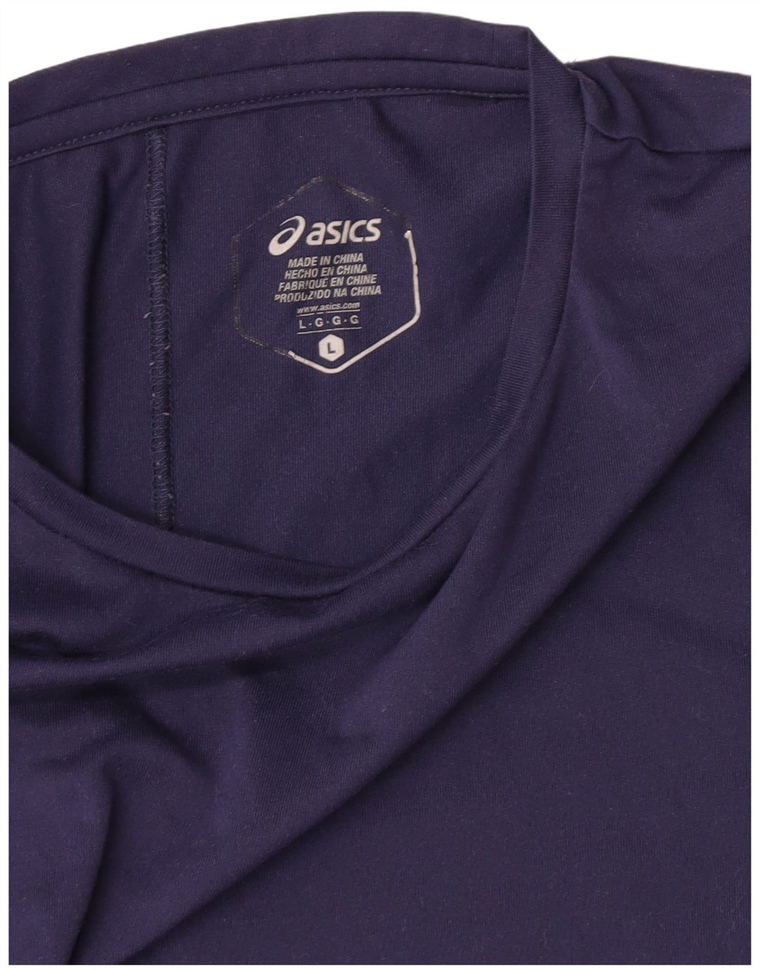 Asics Grafisk T-shirt top til kvinder UK 16 Large Navy Blue