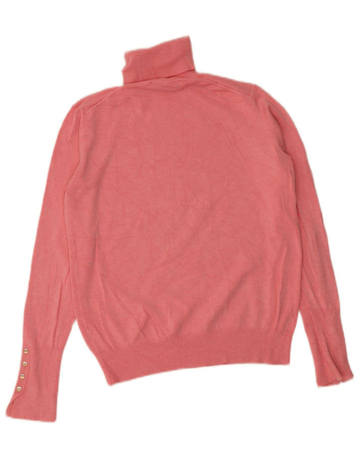Zara Dame Rullehals Sweater UK 10 Small Pink