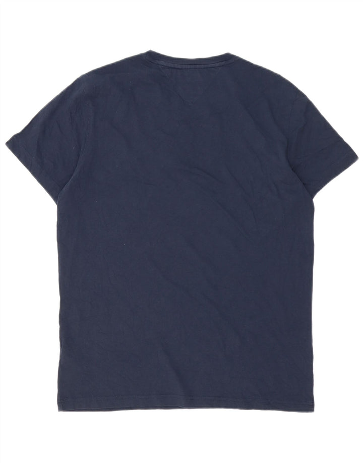 Tommy Hilfiger Herre T-Shirt Top Medium Marineblå Bomuld