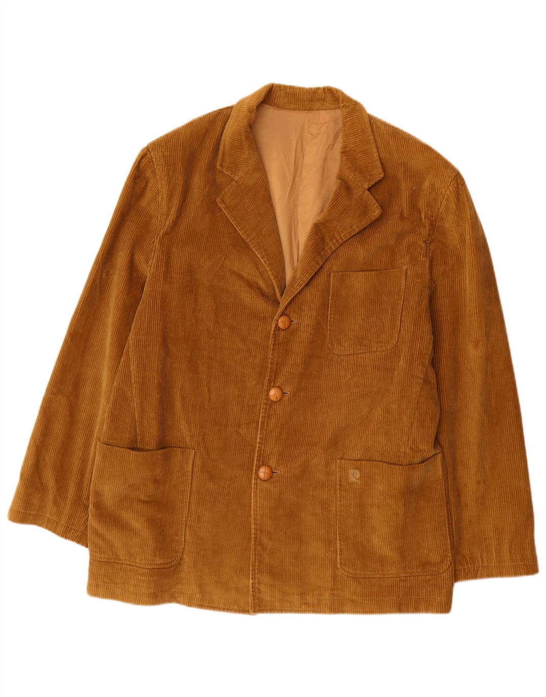PIERRE CARDIN Herre 3-knaps Corduroy Blazerjakke IT 50 Stor Brun