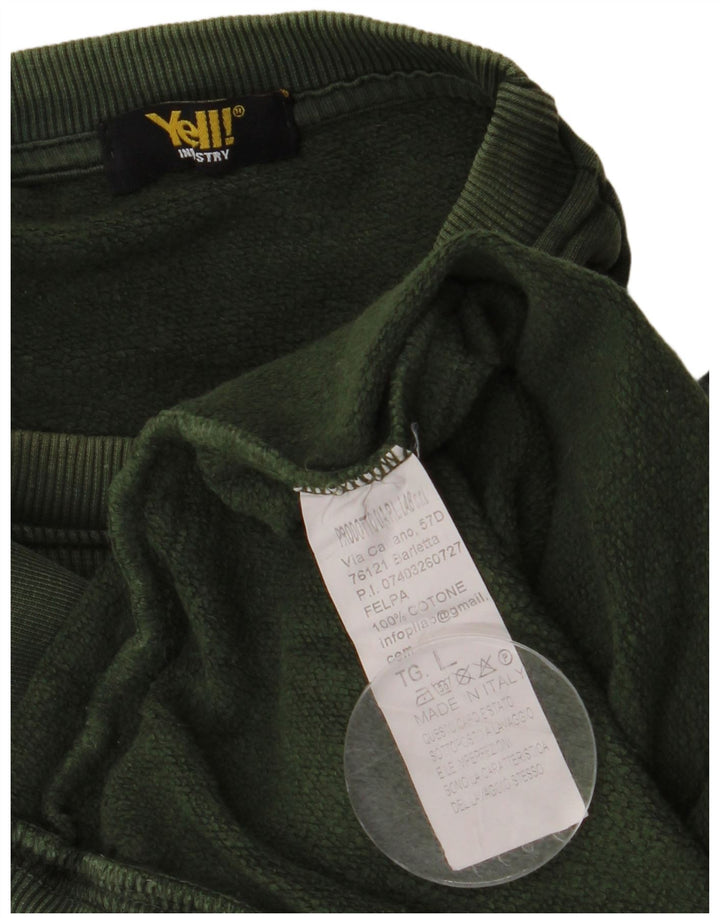 Råb! Herre sweatshirt jumper stor grøn bomuld