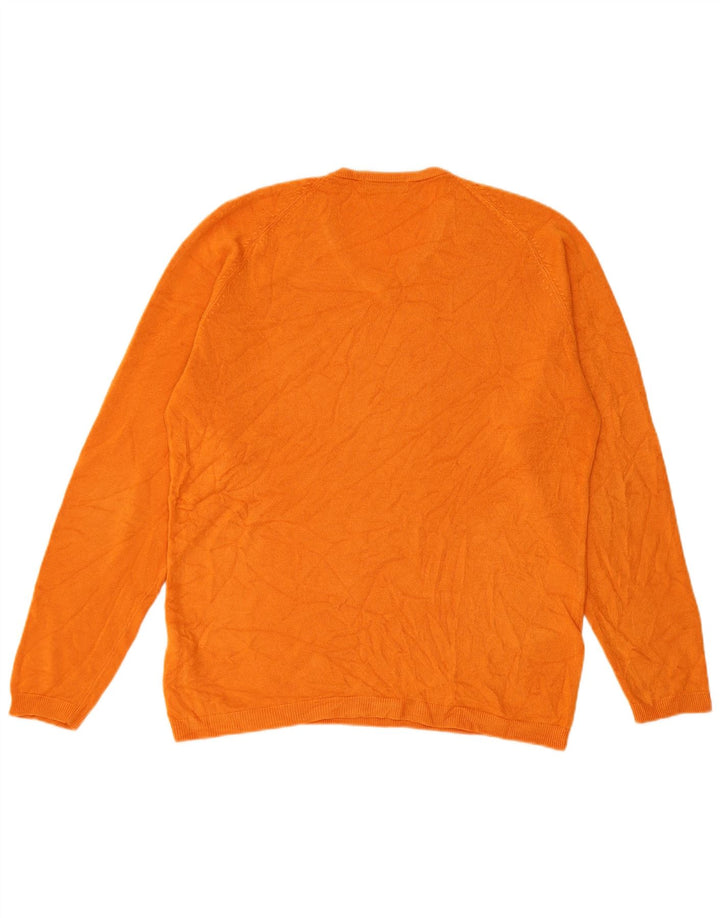 Marks & Spencer Herre Autograph V-hals sweater Small Orange Akryl