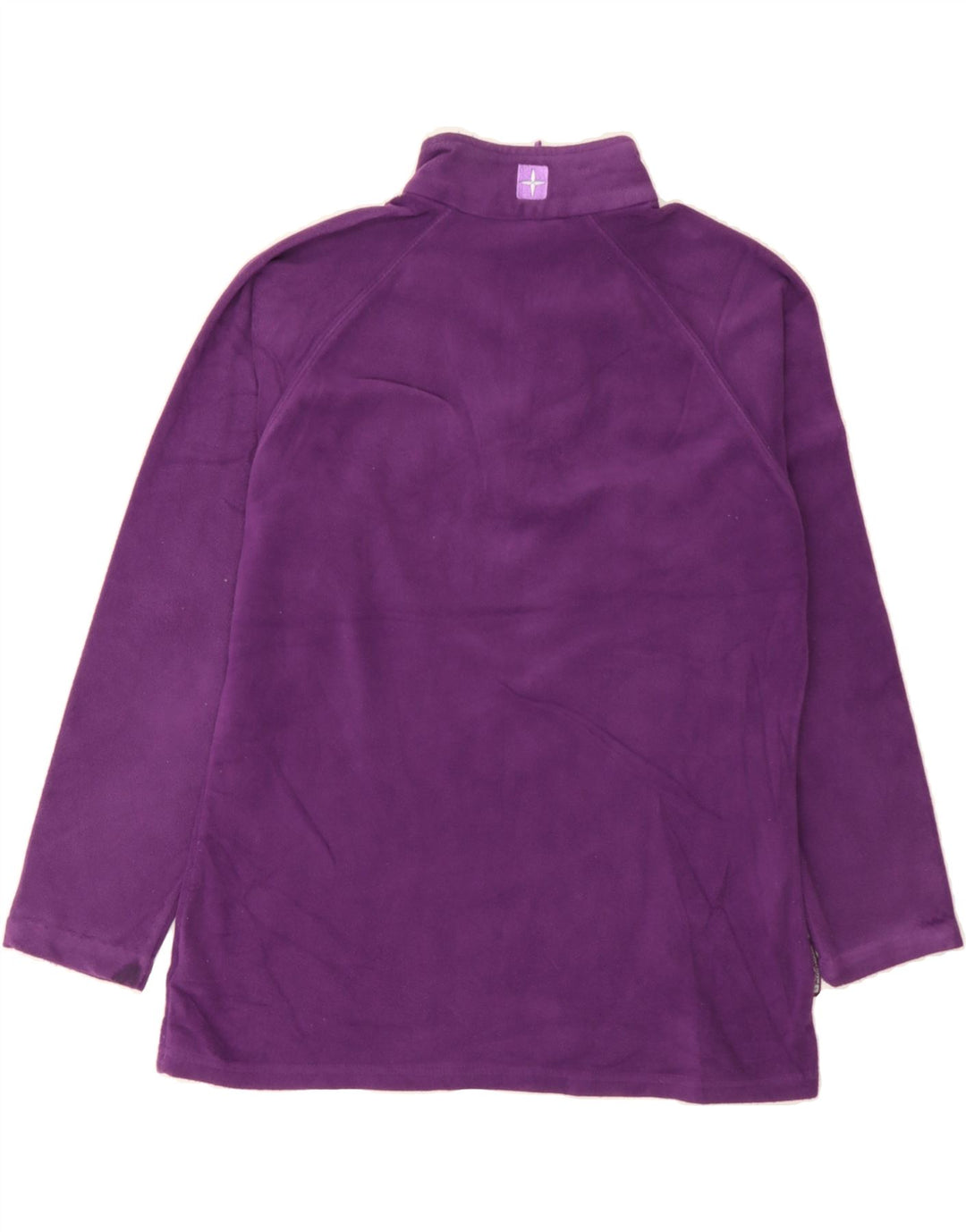 MOUNTAIN WAREHOUSE Womens Zip Neck Fleece Jumper UK 14 Medium Purple Vintage Mountain Warehouse and Second-Hand Mountain Warehouse from Messina Hembry 