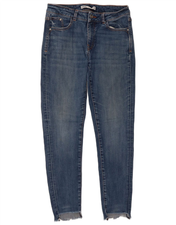 Zara Dame Slim Jeans EU 38 Small W28 L26 Blå