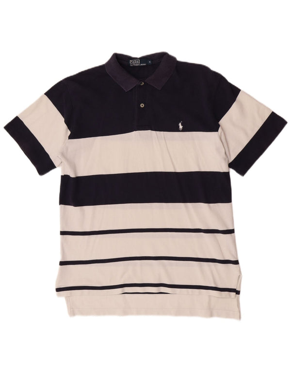 Polo Ralph Lauren Herre poloshirt Medium Navyblå stribet bomuld