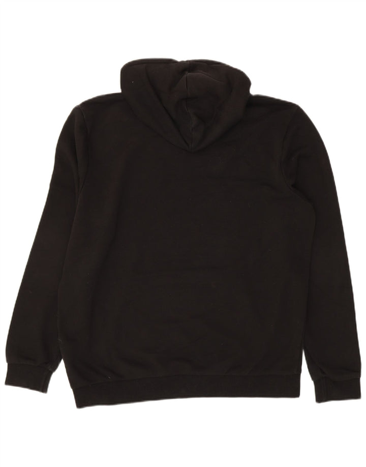 PUMA Mens Hoodie Jumper Large Black Cotton