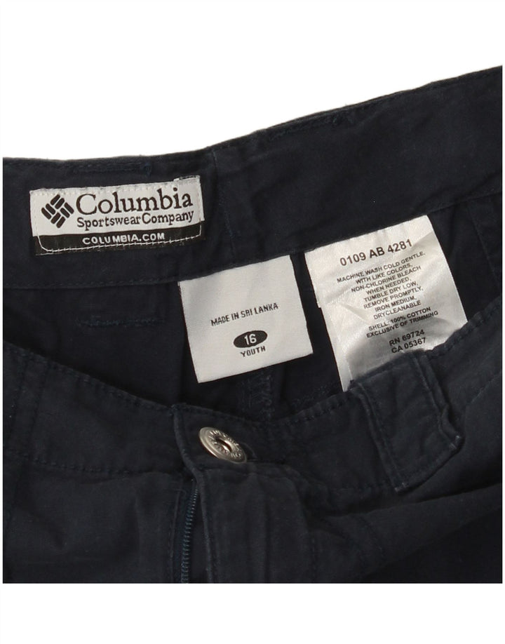 COLUMBIA Cargo Shorts til drenge 15-16 år W26 Marineblå Bomuld