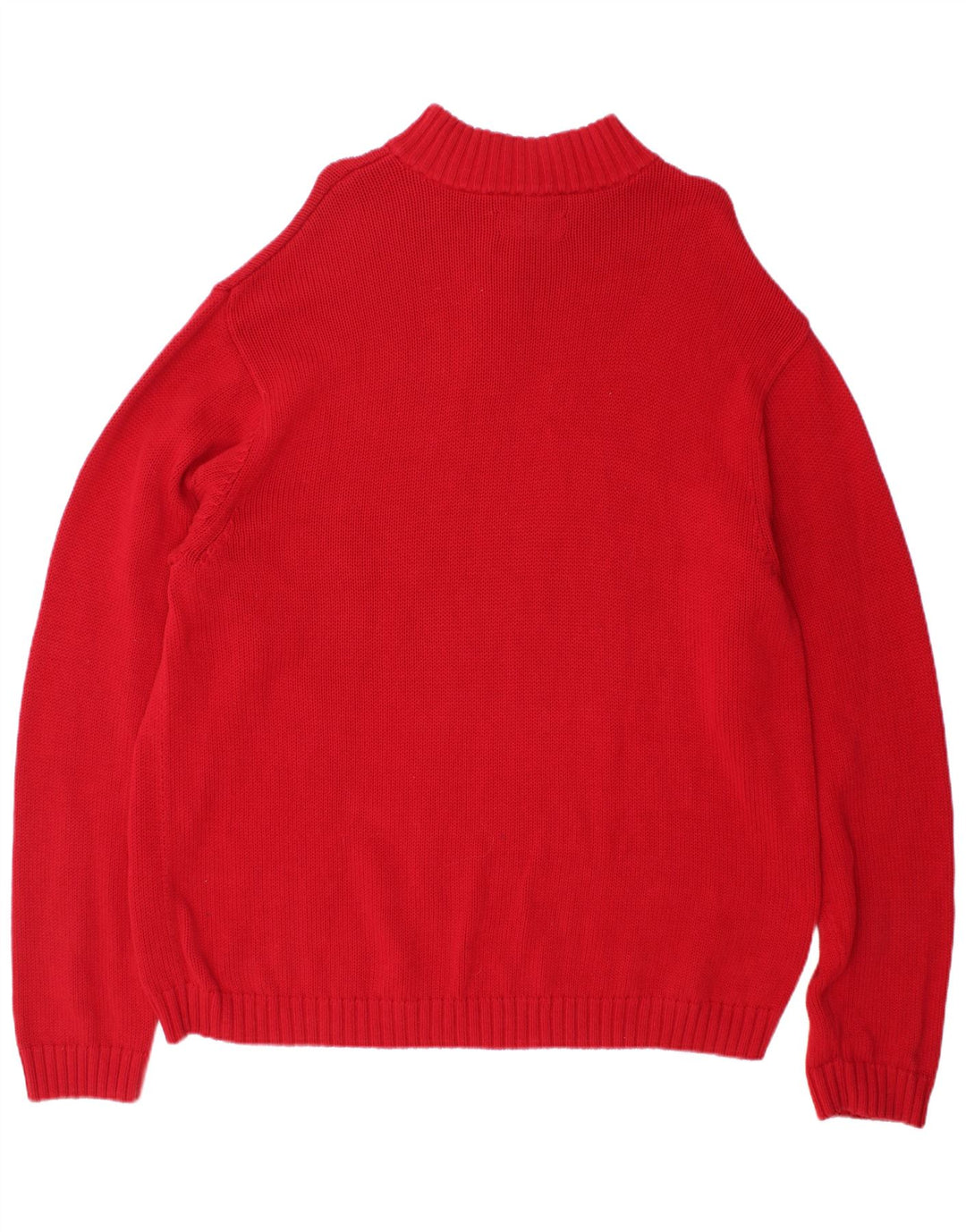 Chaps Herre Zip Neck Jumper Sweater 2XL Rød Bomuld