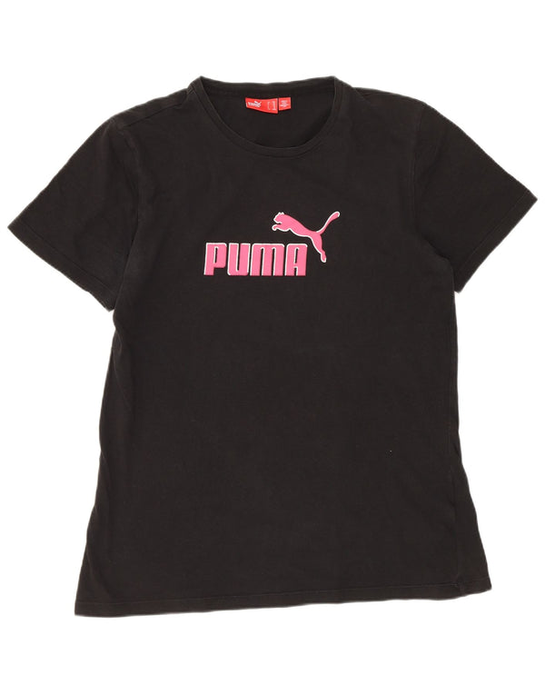 Puma piger grafisk t-shirt top 15-16 år sort