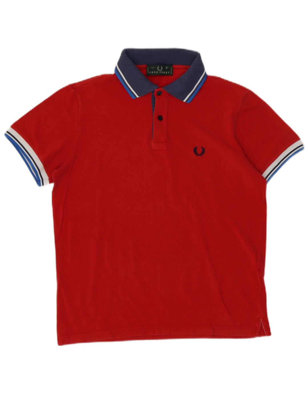 FRED PERRY Poloshirt til mænd Lille rød Colourblock Bomuld