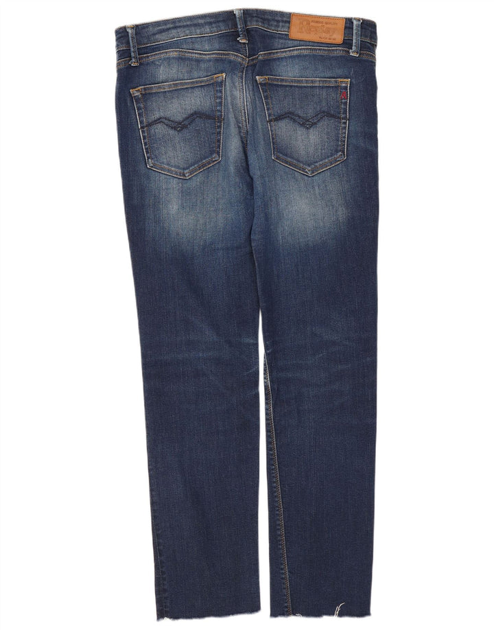 Replay Dame Slim Jeans W32 L27 Blå