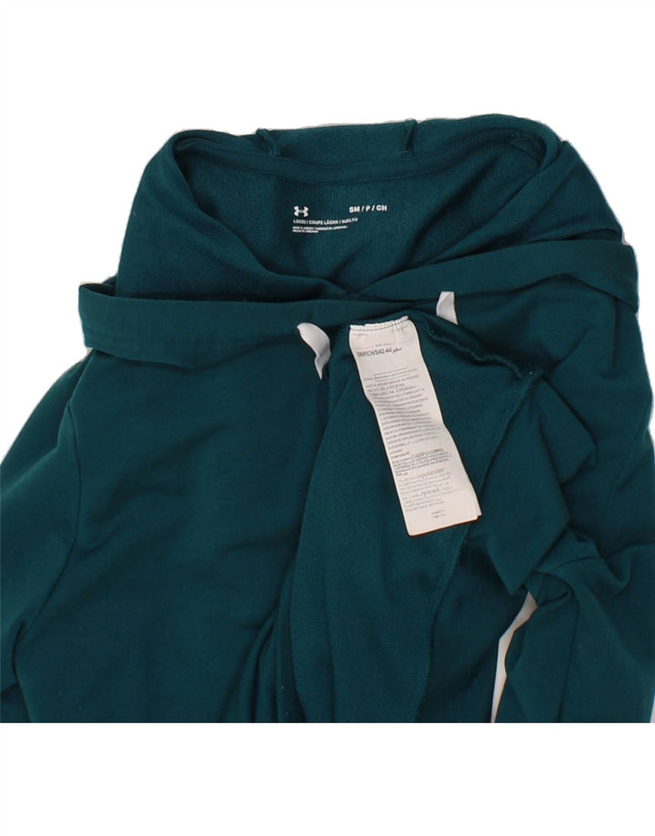 UNDER ARMOUR Womens Oversized Hoodie Jumper UK 10 Small Green Polyester Vintage Under Armour and Second-Hand Under Armour from Messina Hembry 