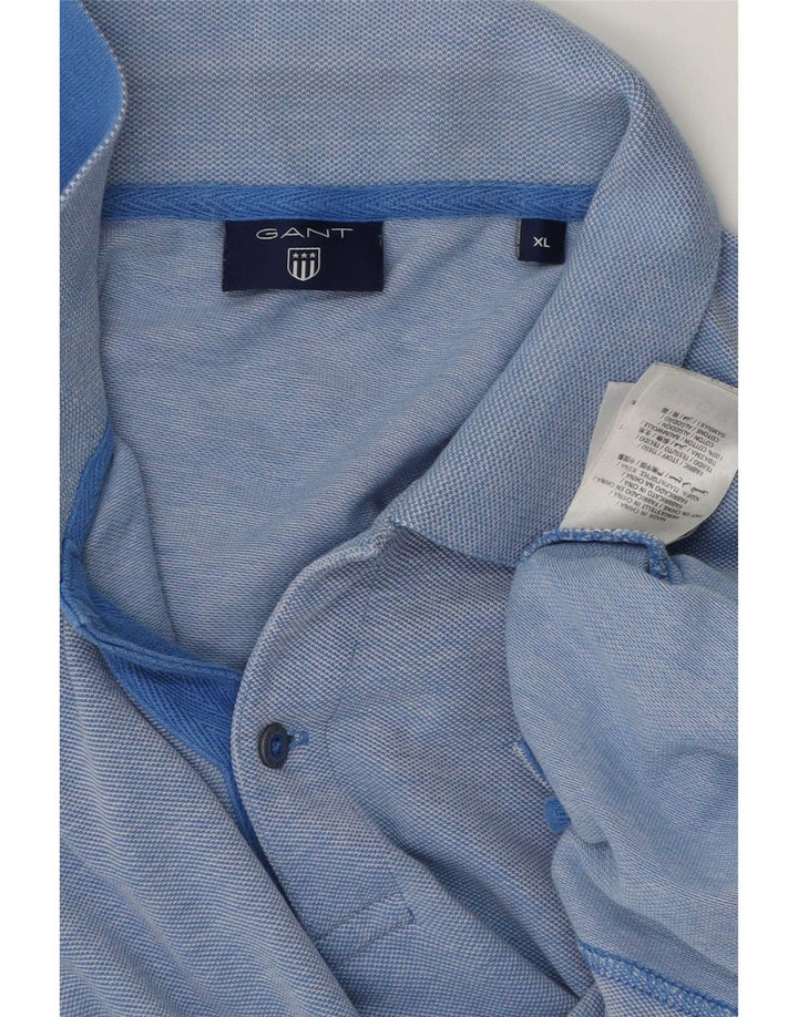 Gant Polo Shirt til mænd XL Blå Flecked Bomuld