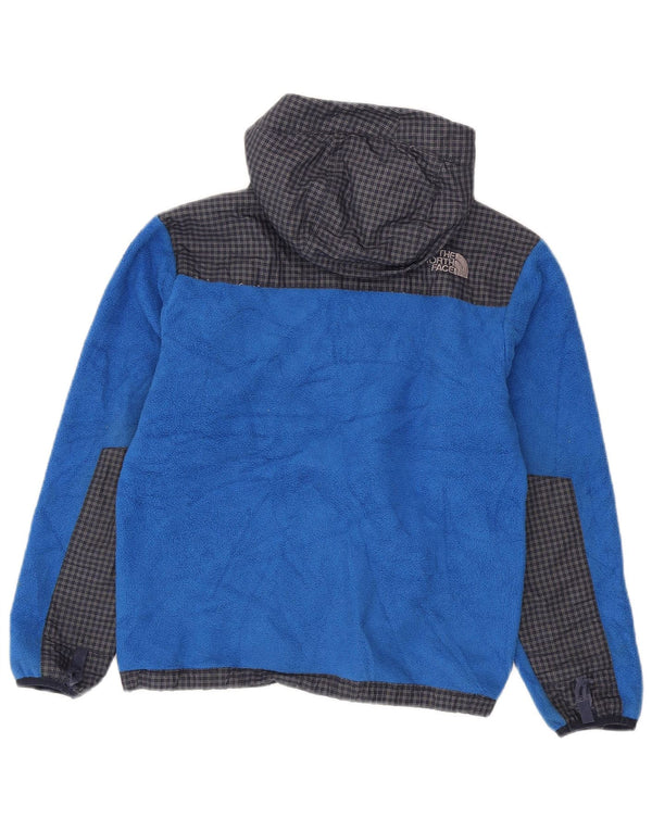 The North Face Boys Hættejakke i fleece 10-11 år Medium Blue Check