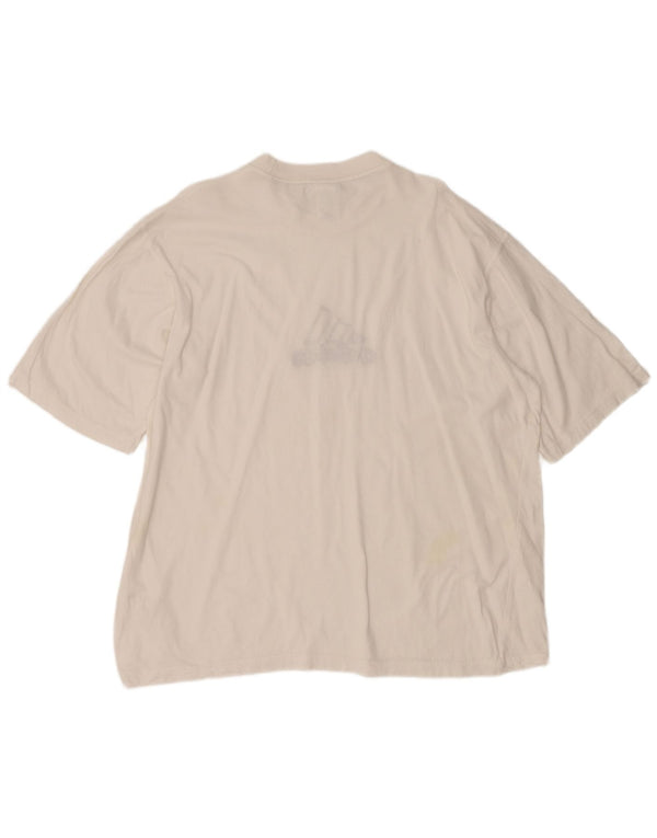 Adidas Herre grafisk T-shirt Top UK 48/50 XL Hvid Bomuld