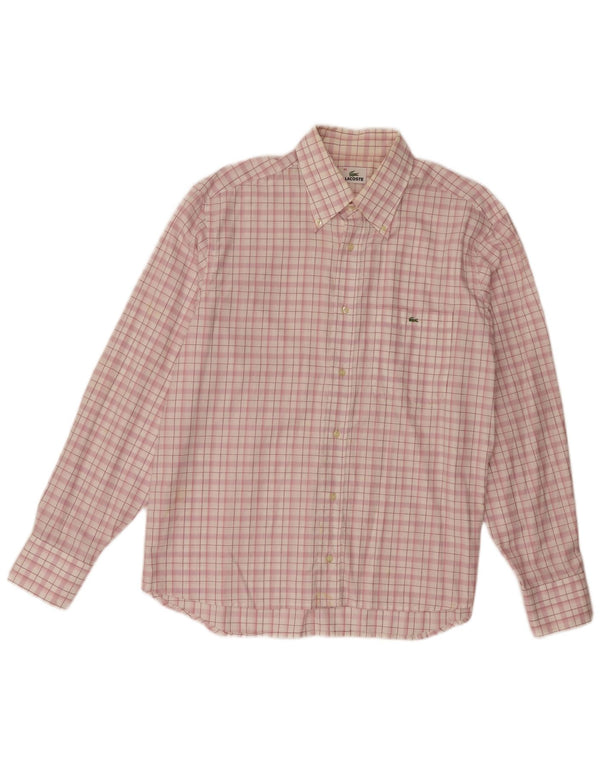 Lacoste Herreskjorte str. 43 Large Pink Check
