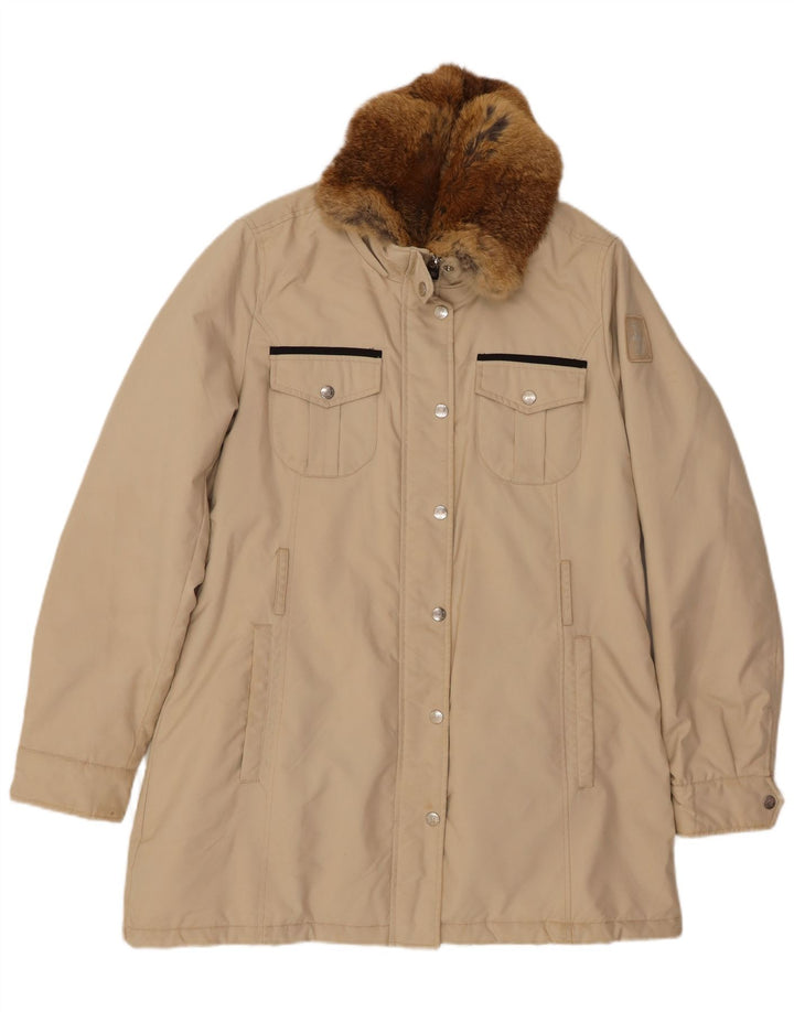 REFRIGUE Dame Windbreaker Coat UK 18 XL Beige Polyester