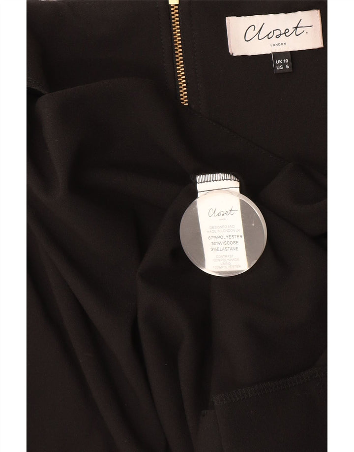 SKABE Kvinders Skedekjole UK 10 Lille Sort Polyester